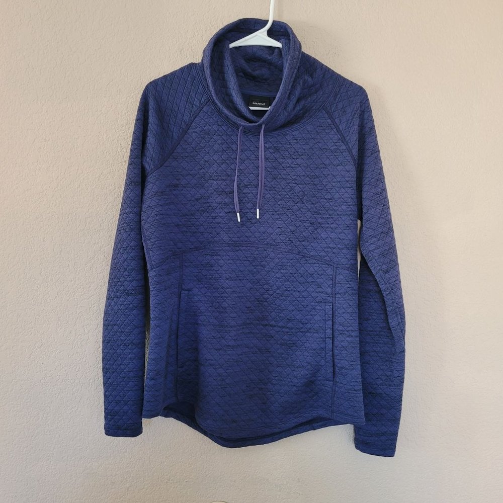 Marmot Womens Annie Funnel Neck Blue Purple Sweater Size Medium Spf 50 Nwt